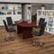 Flash Furniture Oval 35" W, 72" L, 29.5" H, Laminate Top, Red BLN-6GCMHG2286-BK-GG - alternate 1